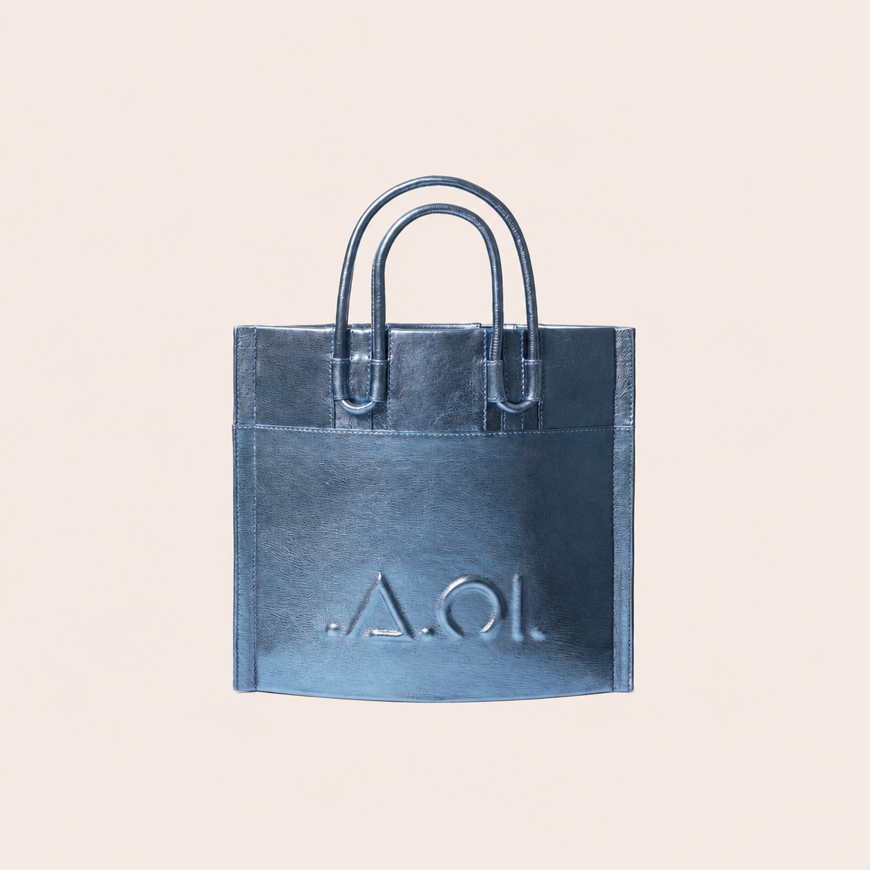 Glamorous | Metallic Blauwe Handtas