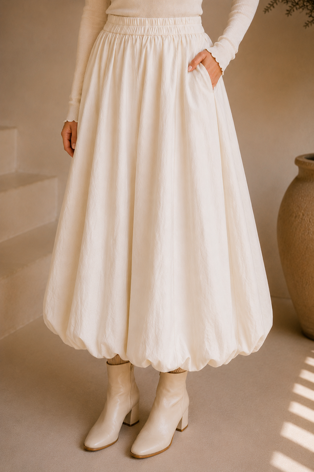 Elin | Balloon Midi Skirt