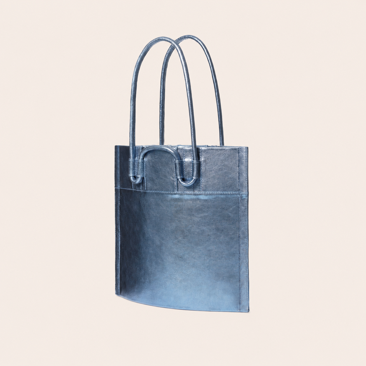 Glamorous | Metallic Blauwe Handtas