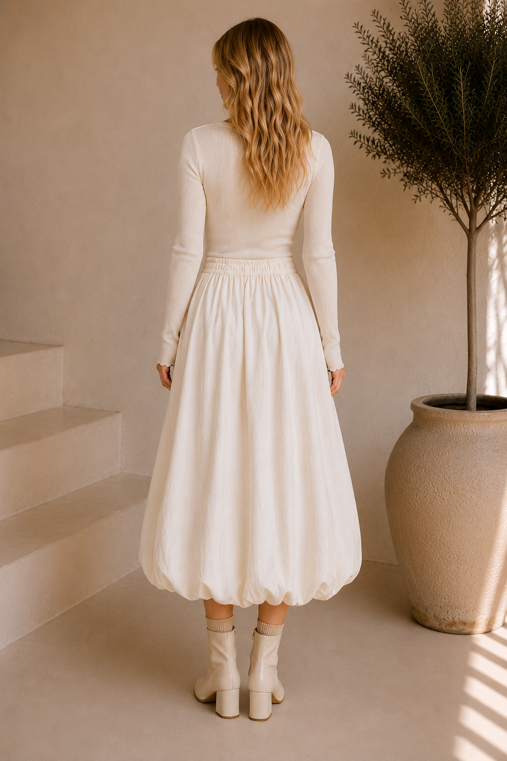 Elin | Balloon Midi Skirt