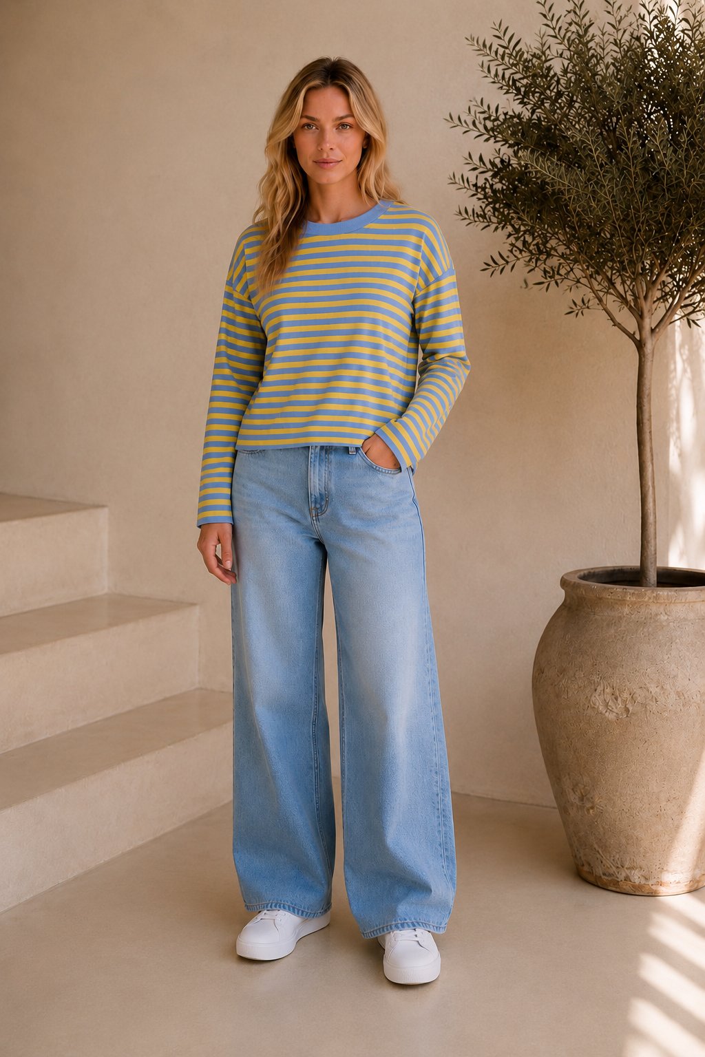 Mila | Striped Oversized Longsleeve