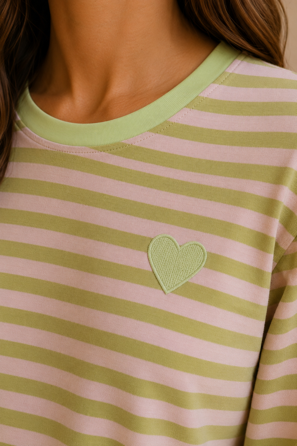 Linnea | Striped Heart Shirt