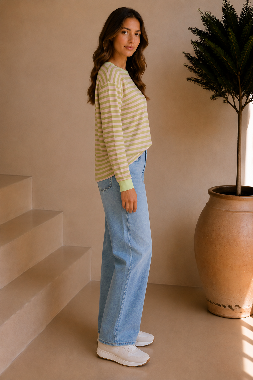 Linnea | Striped Heart Shirt
