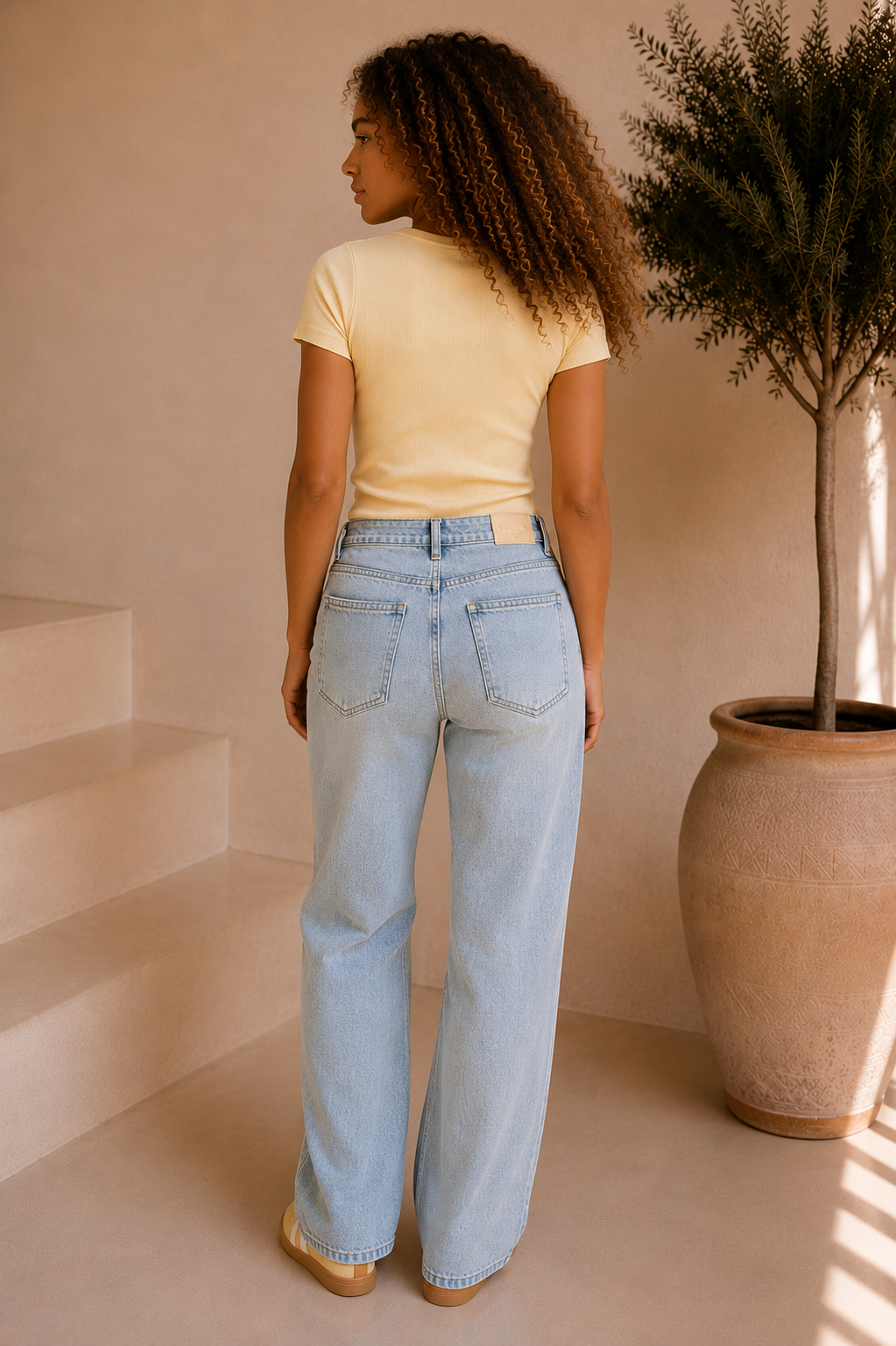 Sanne | Wide Leg Jeans with Denim Tie Belt