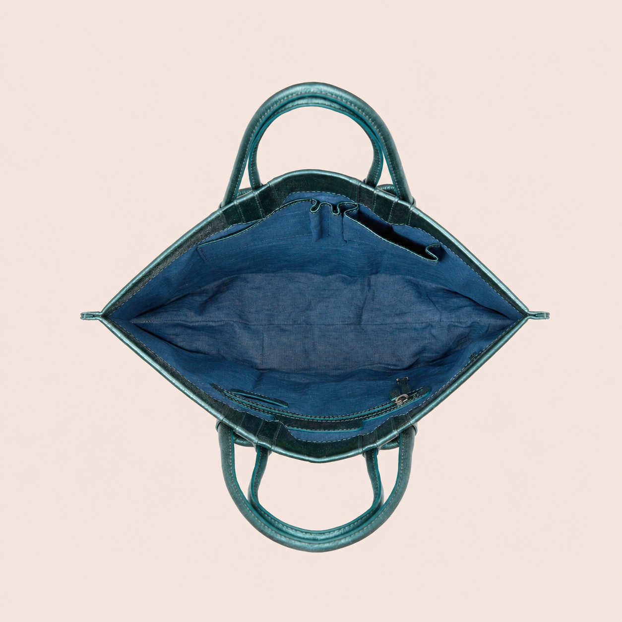Glamorous | Metallic Groene Handtas