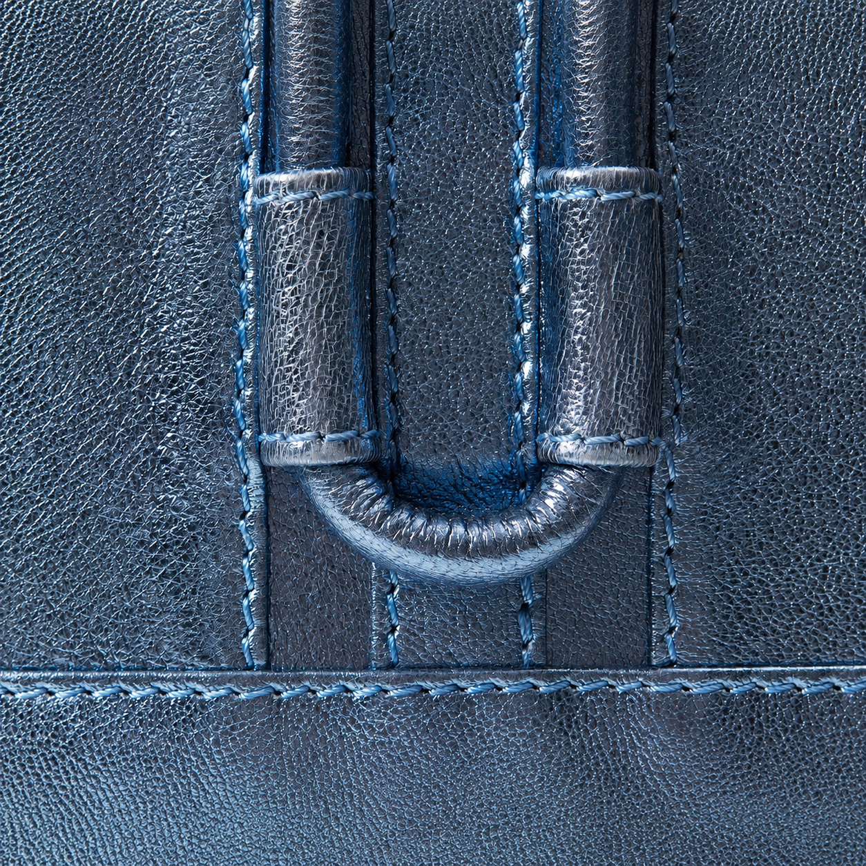 Glamorous | Metallic Blauwe Handtas