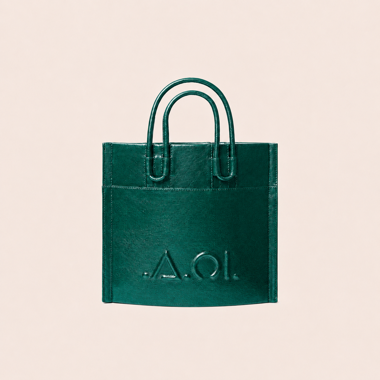 Glamorous | Metallic Groene Handtas